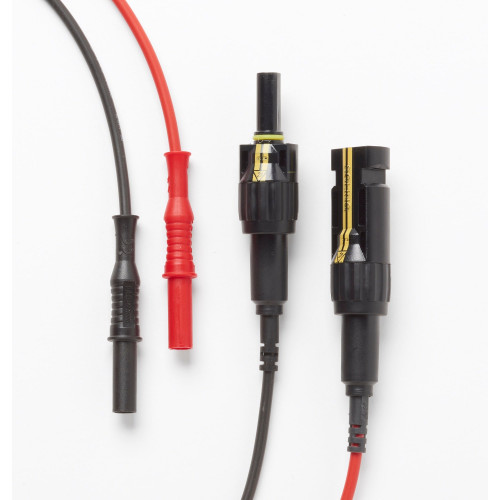 Pomona PVLEAD1 Jeu de cordons de test MC4 �� 4MM, noir/rouge