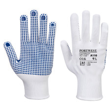 Portwest A110 Guanti Polka Dot, Bianco/Blu