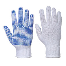 Portwest A111 Guanti Classico Polka Dot, Bianco/Blu