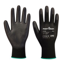 Portwest A120 Guanti con palmo in PU, Nero