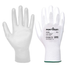 Portwest A120 PU Palm Gloves, White