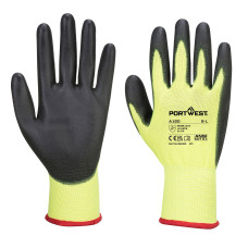 Portwest A120 Guanti con palmo in PU, Giallo/Nero