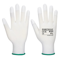 Portwest A121 Guanti con polpastrelli in PU, Bianco