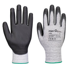 PORTWEST A124 Guanto Grip 13 in PU Diamond Knit Grigio/Nero Pz.12