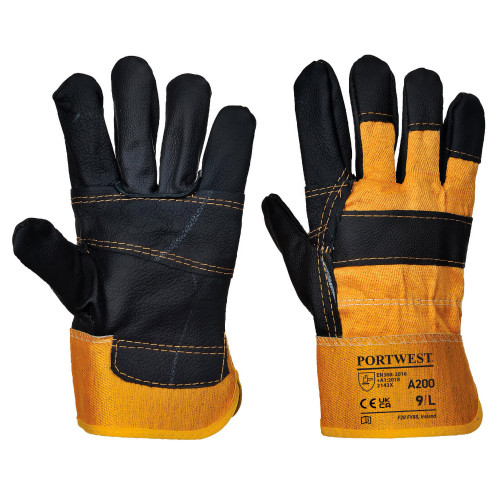 Portwest A200 Leather Furniture Glove, Yellow