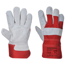 Portwest A220 Premium Chrome Rigger Gloves, Red