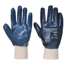 PORTWEST A300 Fully Coated Nitrile Glove, Navy Blue