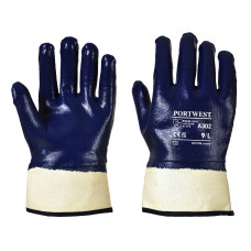 Portwest A302 Fully Coated NBR Glove with Sleeve, Navy Blue
