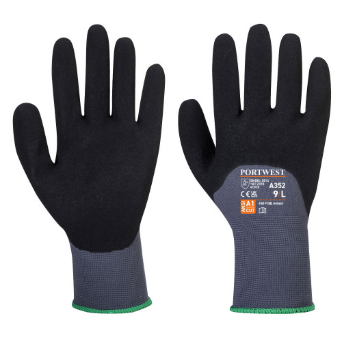 Portwest A352 DermiFlex Ultra Glove, Grey/Black