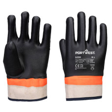 Portwest A402K1R Fully Dipped PVC Glove Red/Black