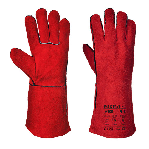 Portwest A500 Welding Gloves, Red Portwest A500 Welding Gloves, Red