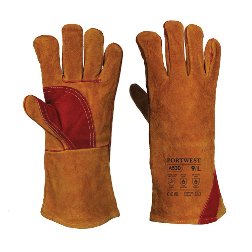 Portwest A530 Reinforced Welding Glove, Brown Portwest A530 Reinforced Welding Glove, Brown