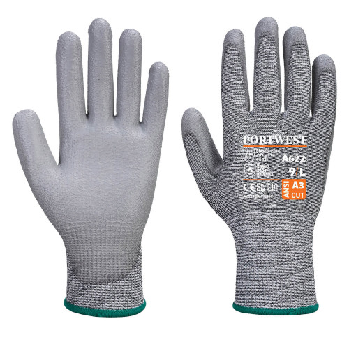 PORTWEST A622 Cut C13 PU Glove, Grey PORTWEST A622 Cut C13 PU Glove, Grey