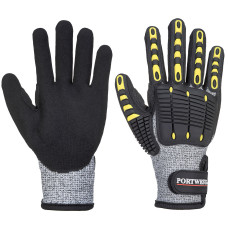 Portwest A722 Impact Cut Resistant Glove, Grey/Black