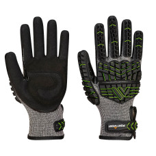 Portwest A755 VHR15 Nitrile Foam Cut Resistant Glove, Black/Green