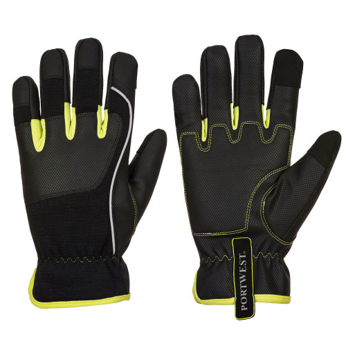 Portwest A771 Tradesman Glove PW3, Black/Yellow