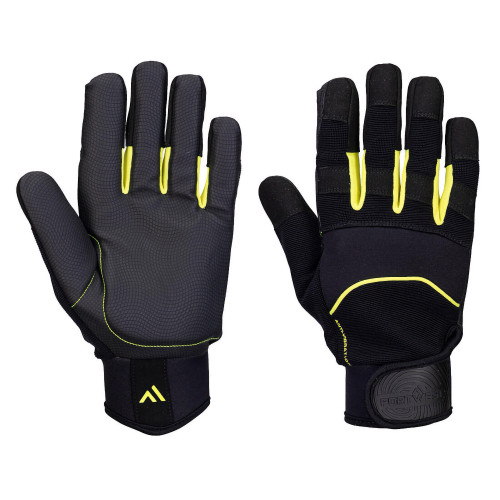 Portwest A791 Anti-Vibration Mechanics Glove, Black