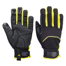 Portwest A792 Needlepoint Resistant Glove, Black/Yellow