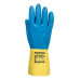 Portwest A801 ​​Double Dipped Latex Glove, Yellow/Blue