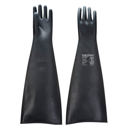 Portwest A803 Heavy Latex Glove 600mm, Black Portwest A803 Heavy Latex Glove 600mm, Black