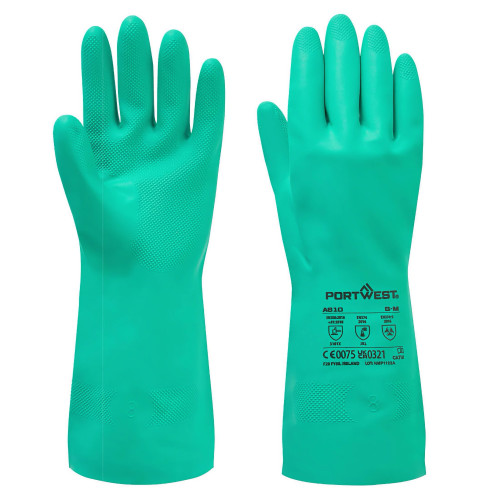 Portwest A810 Nitrosafe Chemical Protection Glove, Green Portwest A810 Nitrosafe Chemical Protection Glove, Green