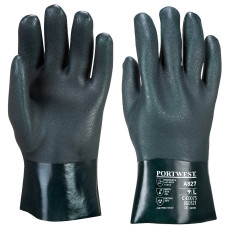 Portwest A827 Double armor PVC glove 27cm, Green