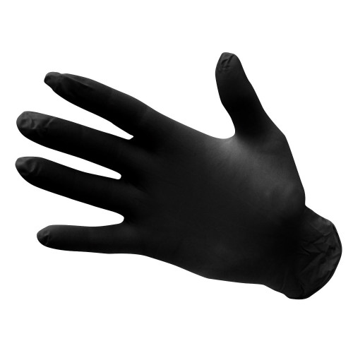 PORTWEST A925 3.5 mm Nitrile Powder Free Disposable Glove (Pk100), Black PORTWEST A925 3.5 mm Nitrile Powder Free Disposable Glove (Pk100), Black