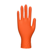 PORTWEST A930 7 mm Disposable Glove with grip (Pk100), Orange