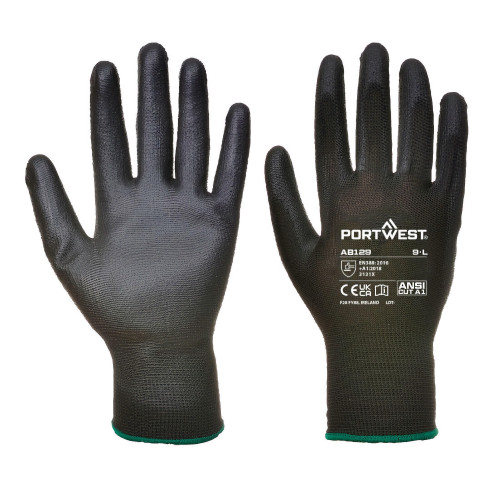 Portwest AB129 PU Palm Glove (288 Pairs), Black Portwest AB129 PU Palm Glove (288 Pairs), Black
