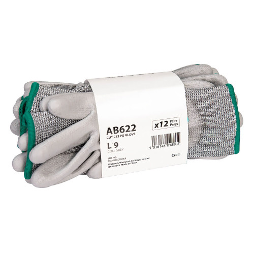 PORTWEST AB622 Cut C13 PU Essential Multipack (Pk12) Grey PORTWEST AB622 Cut C13 PU Essential Multipack (Pk12) Grey