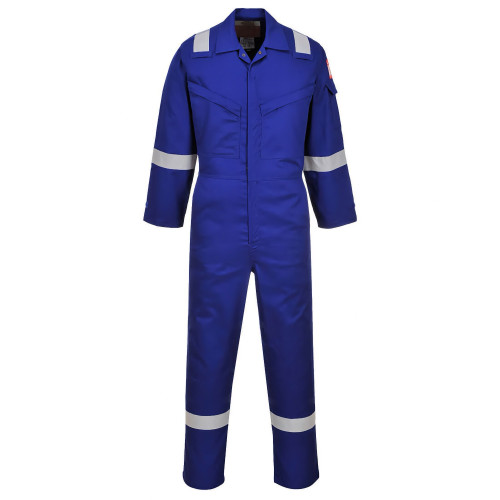 Portwest AF73 Silver Araflame Suit, Royal Blue Portwest AF73 Silver Araflame Suit, Royal Blue