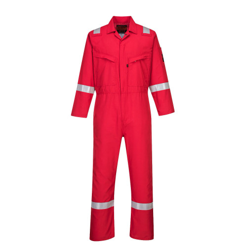 Portwest AF73 Silver Araflame Suit, Red