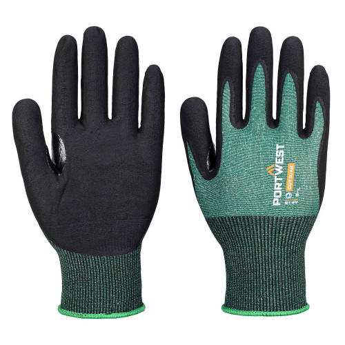 Portwest AP15 SG Cut B18 Eco Nitrile Glove (Pk12), Green/Black Portwest AP15 SG Cut B18 Eco Nitrile Glove (Pk12), Green/Black