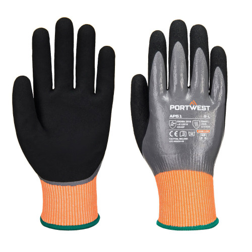 Portwest AP51G8R Latex Grip Glove Grey/Black Portwest AP51G8R Latex Grip Glove Grey/Black