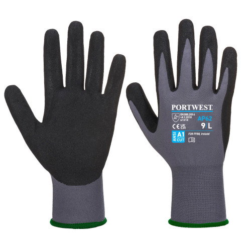 Portwest AP62 Guanto Dermiflex Aqua, Grigio/Nero
