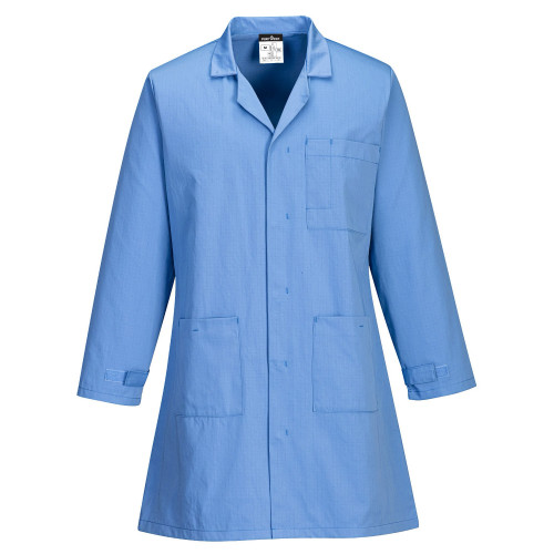 Portwest AS10 Anti-Static ESD Coat, Blue Hamilton XL
