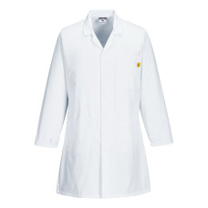 Portwest AS10 Anti-Static ESD Coat, White XXL