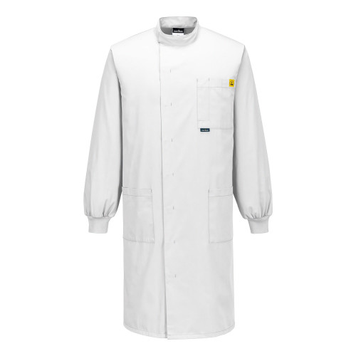 Portwest AS15 Anti-Static ESD Coat, White M