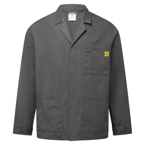 Portwest AS18 Anti-Static ESD Coat, Grey S Portwest AS18 Anti-Static ESD Coat, Grey S