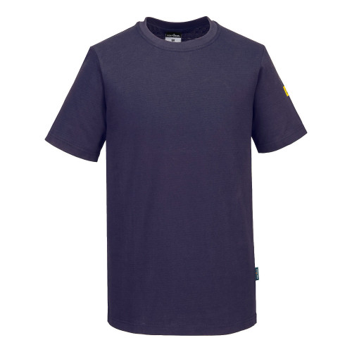 Portwest AS20 Anti-Static ESD T-Shirt S/S, Dark Navy Blue L