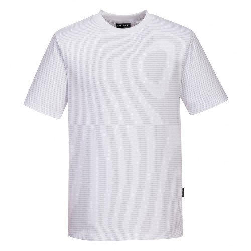 Portwest AS20 Anti-Static ESD T-Shirt S/S, White XS