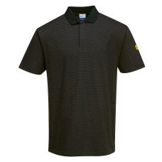 Portwest AS21 Anti-Static ESD Polo Shirt S/S, Black L