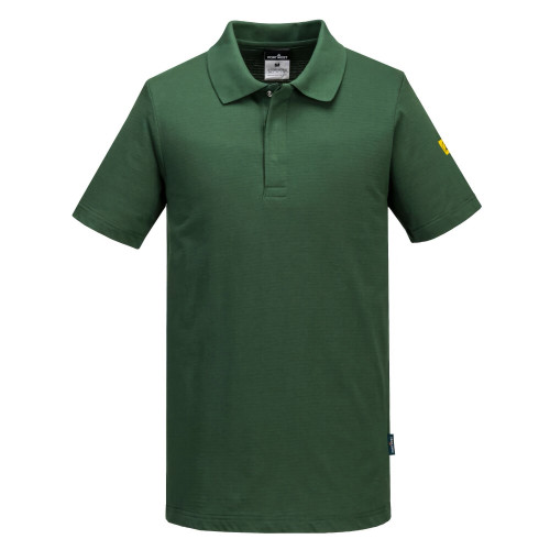 Portwest AS21 Anti-Static ESD Polo Shirt S/S, Green M