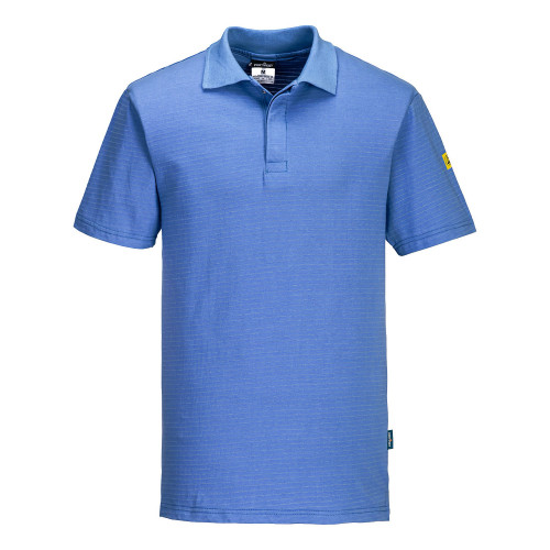Portwest AS21 Anti-Static ESD Polo Shirt S/S, Hamilton Blue S