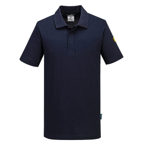 Portwest AS21 Anti-Static ESD Polo Shirt S/S, Navy Blue L