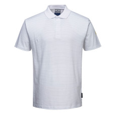 Portwest AS21 Anti-Static ESD Polo Shirt S/S, White L