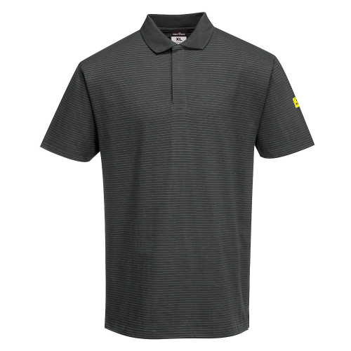 Portwest AS21 Anti-Static ESD Polo Shirt S/S, Grey XXL