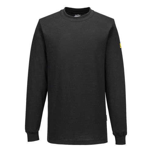 Portwest AS22 Anti-Static ESD T-Shirt L/S, Black XL
