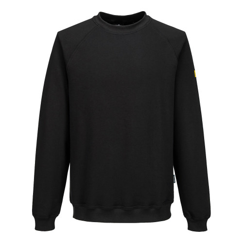 Portwest AS24 Felpa Anti Statica ESD, Nero XL