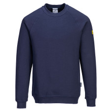 Portwest AS24 Anti-Static ESD Sweatshirt, Blue Navy L